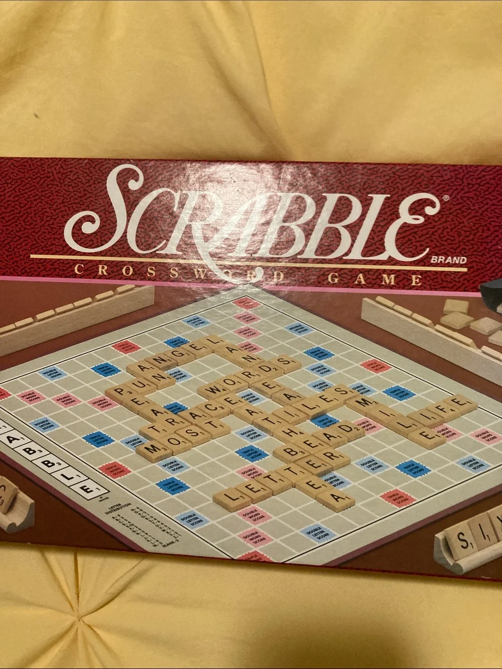 Scrabble Crossword Game - Scrabble Brand Red Box with Tan Tiles